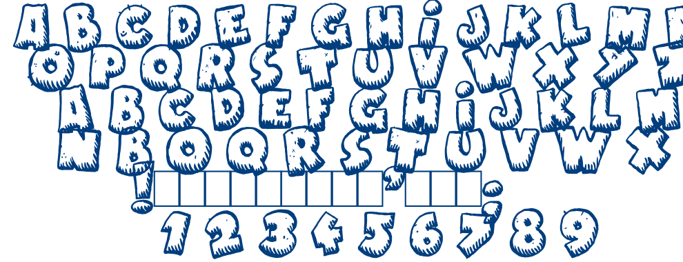 Naughty cartoons font