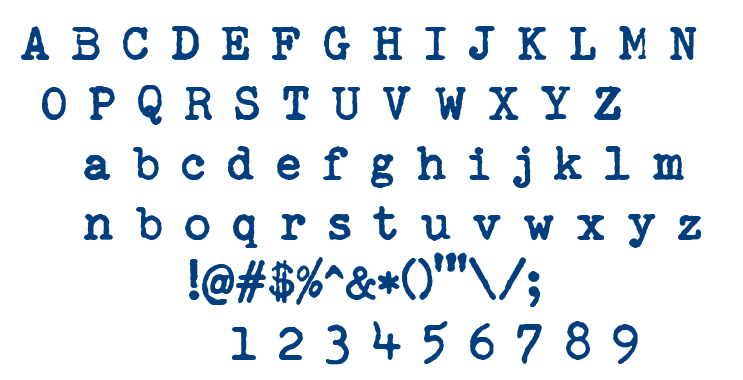 Remingtoned type font