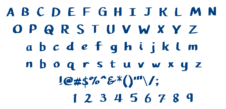 Pupil Caligraphic font
