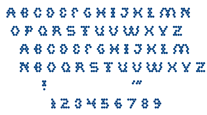 HEXAGONAL font