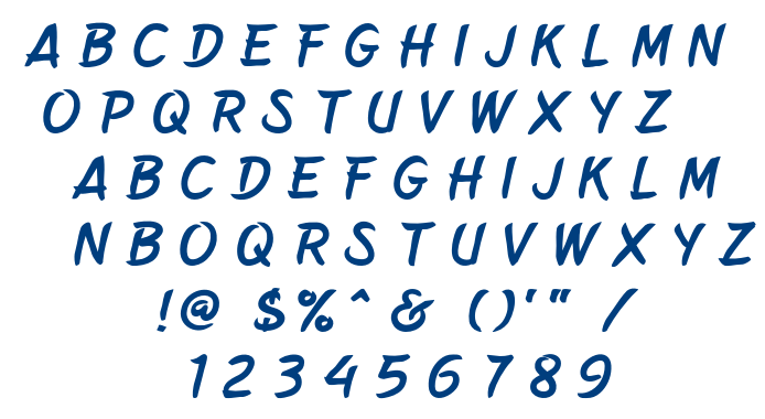 Belepotan-Italic font