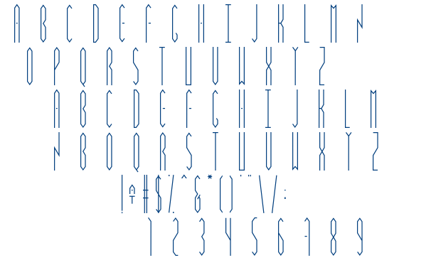 Vibrey_uppercase off font