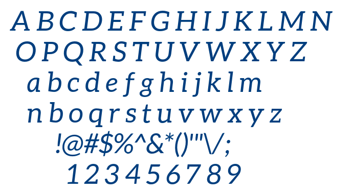 Aleo Italic font