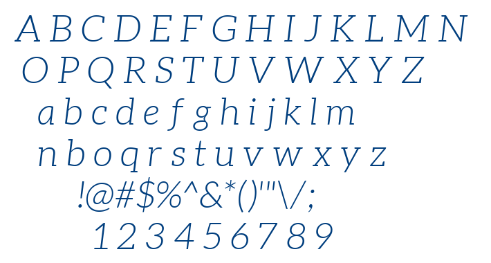 Aleo LightItalic font