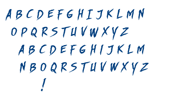 DHF Story Brush Slanted font