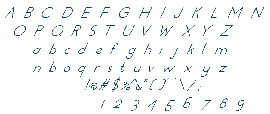 Dressler Italic font