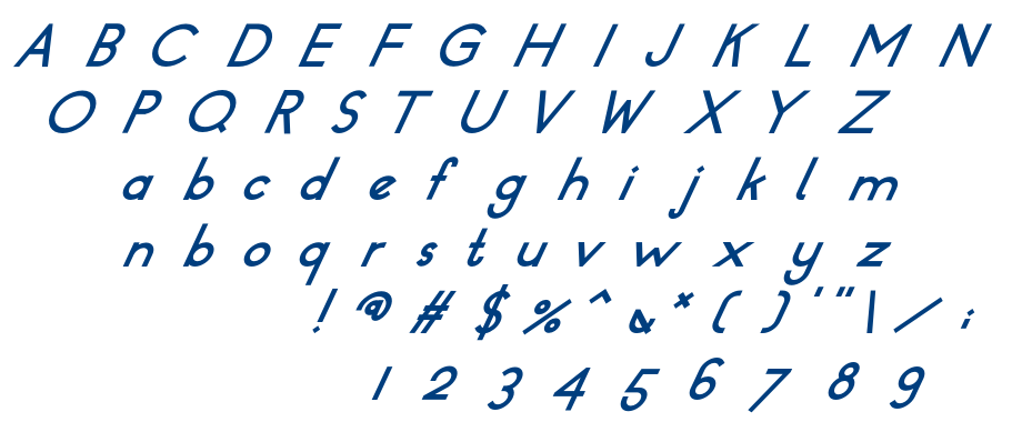 Dressler Bold Italic font