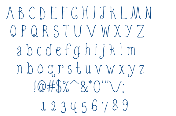QuirkyNots font