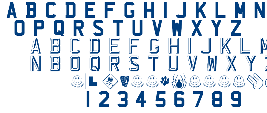 Registration Plate UK font