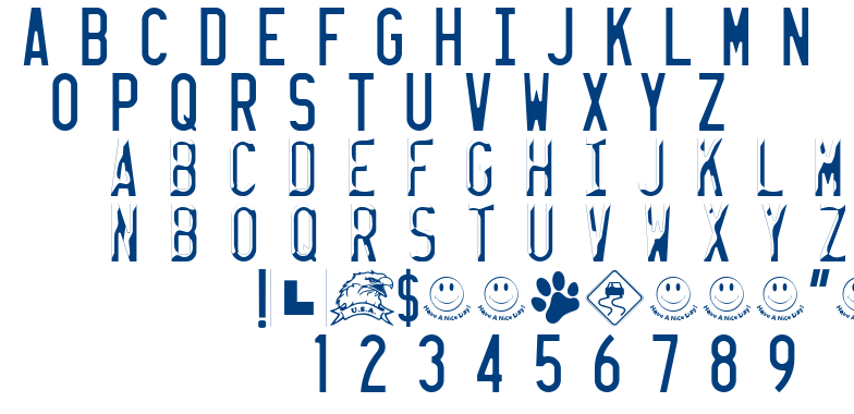 License Plate USA font