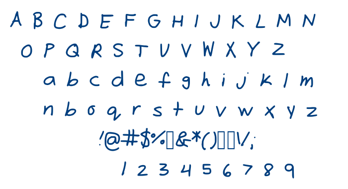 Freehand font