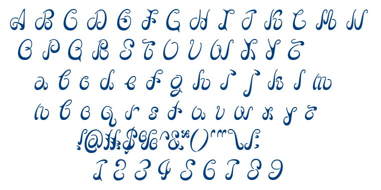 BDFlow-Alphabet font