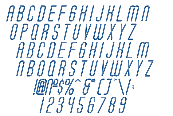 Soda Fountain Inline Oblique font