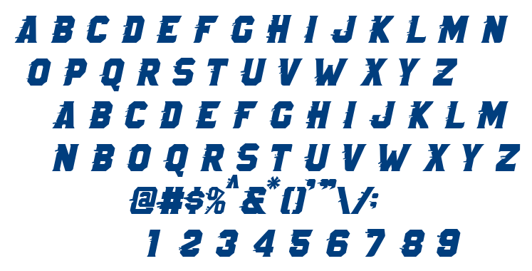 Royals Rush Italic font