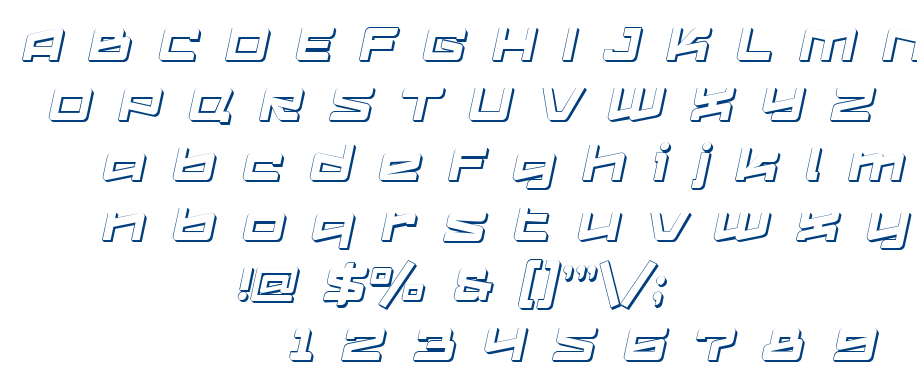 Logofontik Extruded 4F Italic font