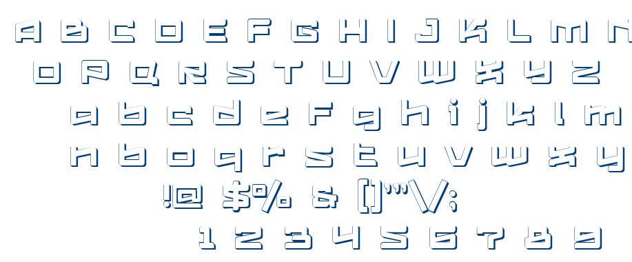 Logofontik Extruded 4F font