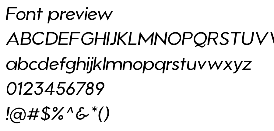 Atami LightOblique font