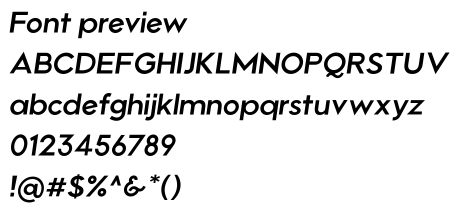 Atami Oblique font