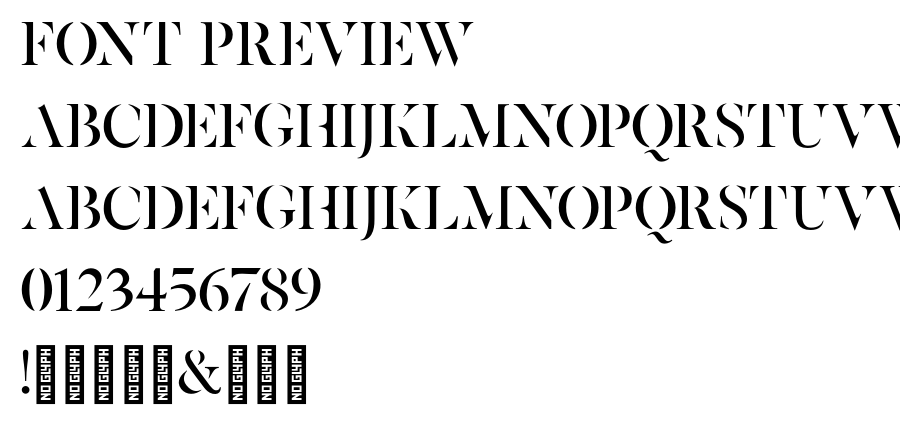 ExodusDemo Stencil font
