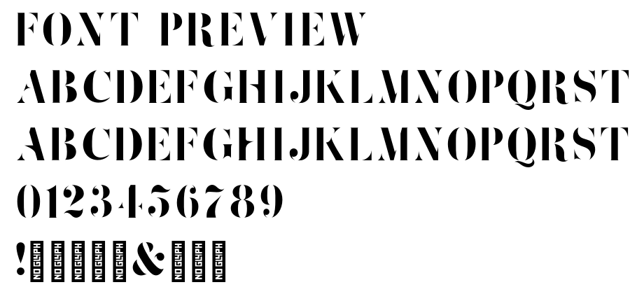 ZefaniStencil Regular font