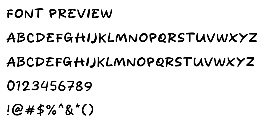 Being Boring font