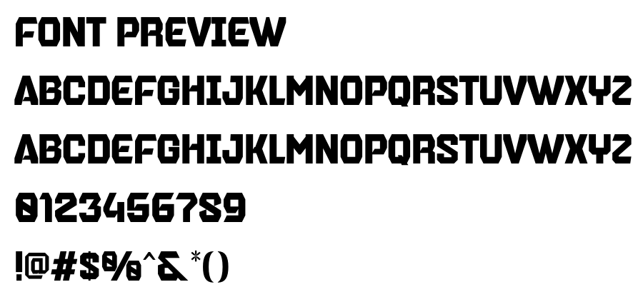 Brentford Block Personal font