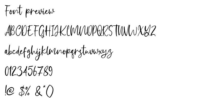 Carolina Smile font