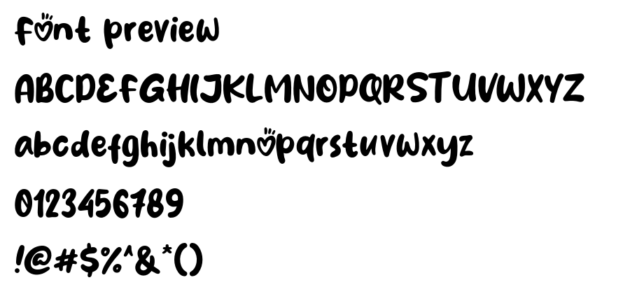 Huglove font