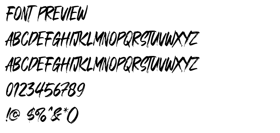 Jackbrush font