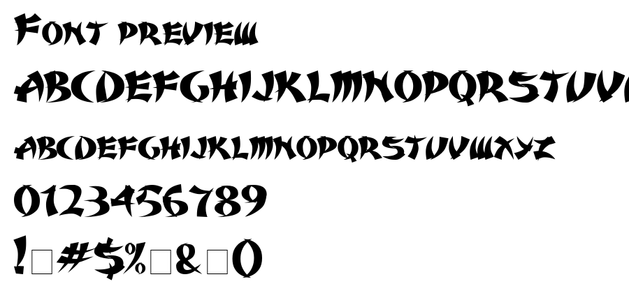 Karate font