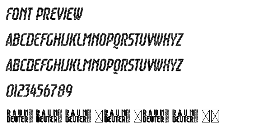 Raumdeuter Diamond Italic font