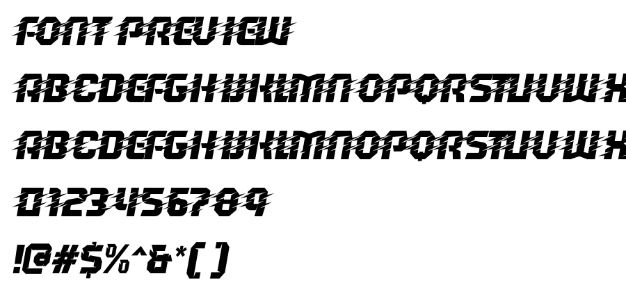 Running Back Motion Italic font