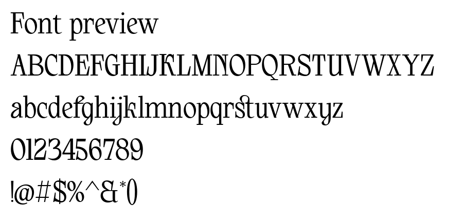 Stockers 1G8xM font