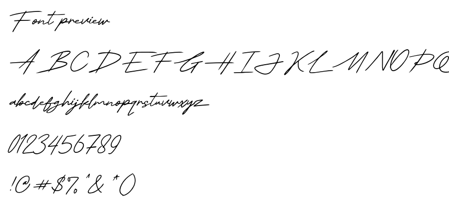 Thesignature font