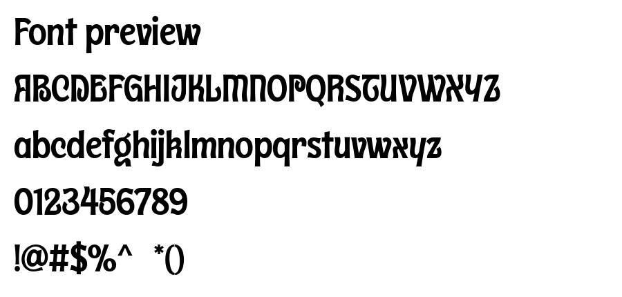 TriveniaRegular D92YR font
