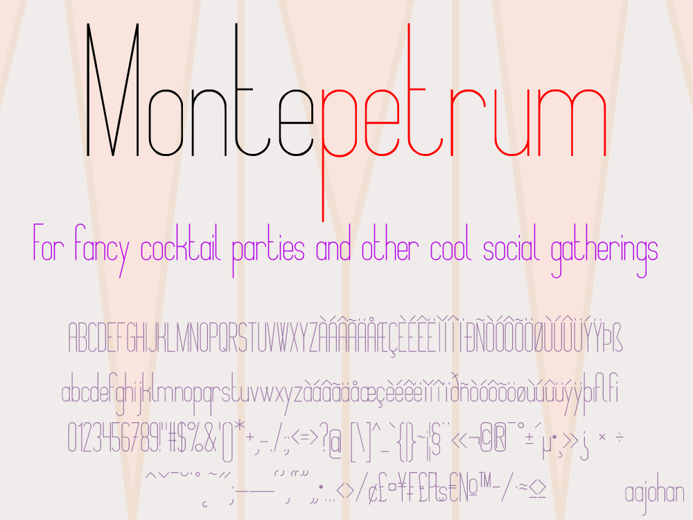Montepetrum font