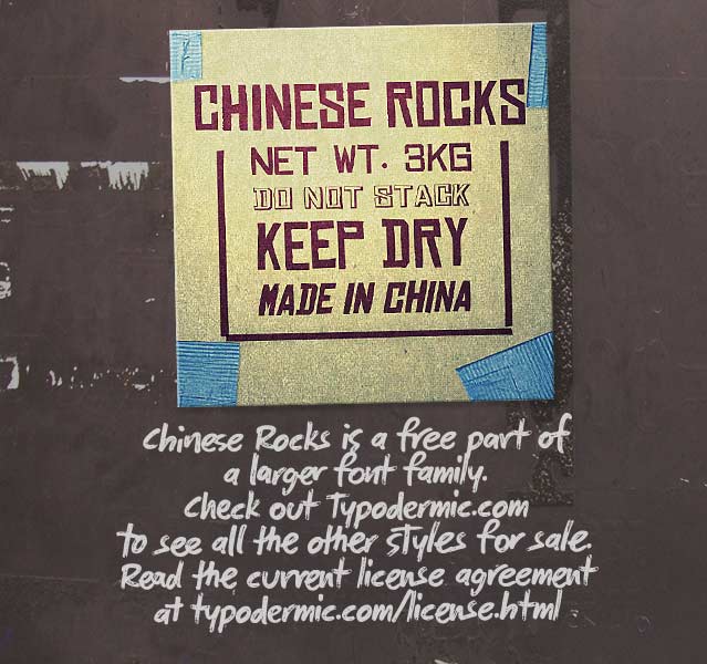 Chinese Rocks font