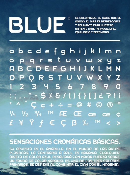 Blue font