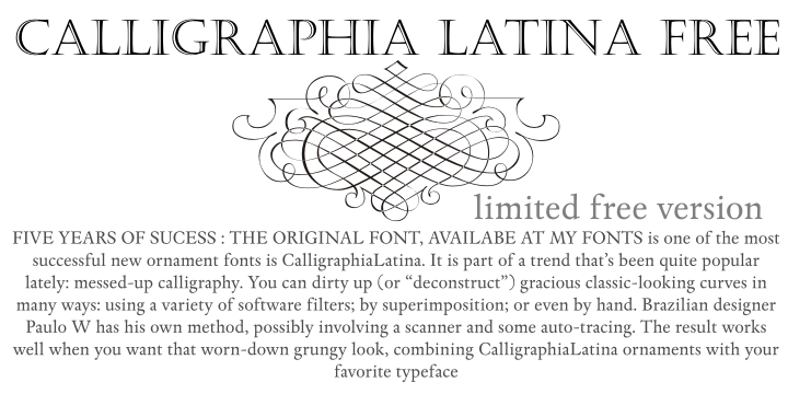 Calligraphia Latina font