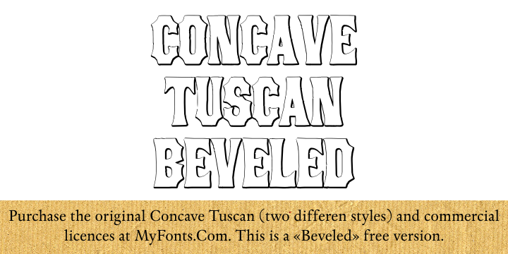 Concave Tuscan font