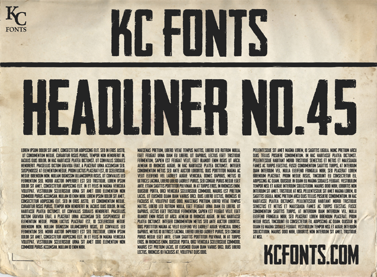 Headliner No. 45 font