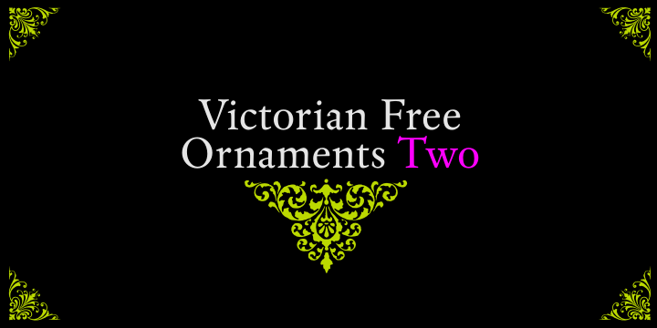 Victorian Free Ornaments Two font