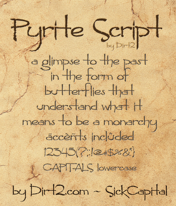 Pyrite Scrypt font