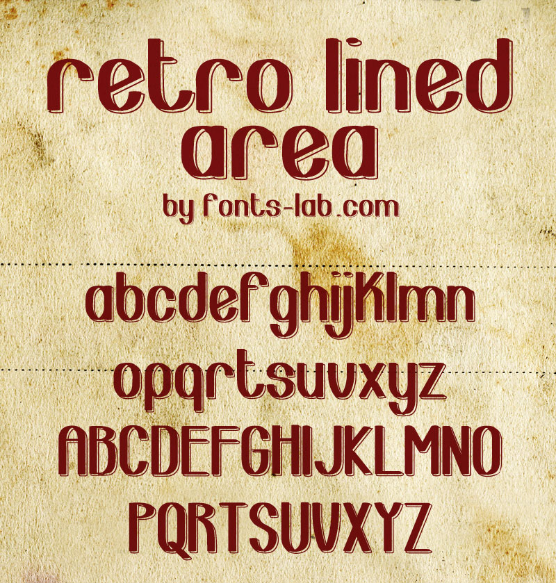 Retro Lined Area font