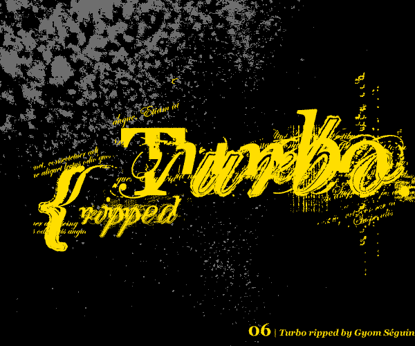 Turbo Ripped font