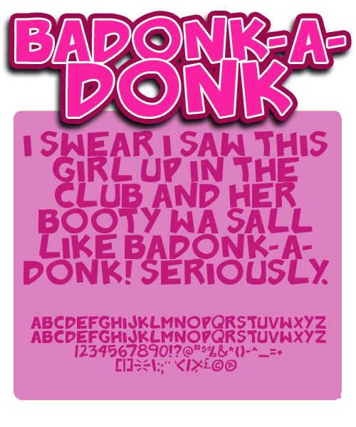 Badonk-a-donk font