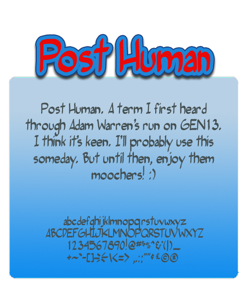 Post Human font