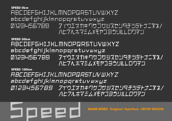 Speed font
