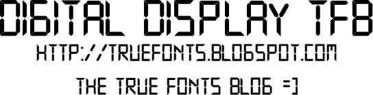 Digital Display tfb font