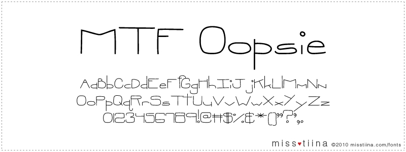 MTF Oopsie font